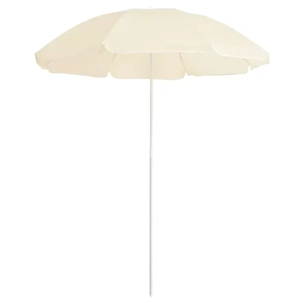 Parasol ogrodowy inspirowany kwiatem, regulowany, piaskowy, 176,5x200 cm