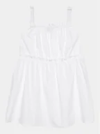 Sukienki i spódniczki dla dziewczynek - United Colors Of Benetton Sukienka codzienna 4EW7GV00T Biały Regular Fit - miniaturka - grafika 1