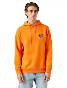 Koton Męska bluza z kapturem z nadrukiem, Pomarańczowy (202) - Bluzy męskie - miniaturka - grafika 1