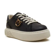 Moda i Uroda OUTLET - Pinko Skórzane sneakersy YOKO - miniaturka - grafika 1
