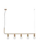 Lampy sufitowe - Kryształowa lampa wisząca Bani listwa do gabinetu złota - miniaturka - grafika 1