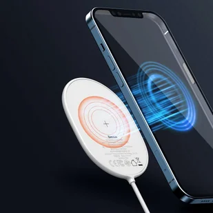 Baseus magnetyczna bezprzewodowa indukcyjna ładowarka Qi 15 W (kompatybilna z MagSafe) niebieski (WXQJ-03) - Ładowarki do telefonów - miniaturka - grafika 12