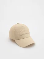 Czapki dla dzieci - Reserved - Bawełniana czapka z daszkiem - beżowy - miniaturka - grafika 1