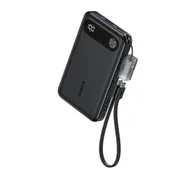 Powerbanki - Anker A1257G11 10000mAH PD 22.5W Wbudowany kabel USB-C Czarny - miniaturka - grafika 1