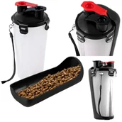 Miski dla psów - Butelka z miską na wodę karmę bidon dla psa 500ml - miniaturka - grafika 1