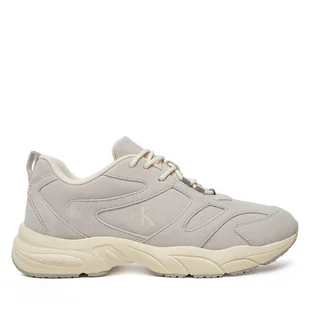 Sneakersy Calvin Klein Jeans Retro Tennis Low Mg Mix Media YM0YM01171 Szary - Sneakersy męskie - miniaturka - grafika 1