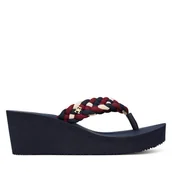 Klapki i japonki damskie - Japonki Tommy Hilfiger Th Wedge Braided Summer Sandal FW0FW09198 Kolorowy - miniaturka - grafika 1