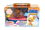 Figurki dla dzieci - Brudaski w kąpieli -  zestaw łazienka Corgi czarno-brązowy - miniaturka - grafika 1