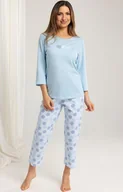 Piżamy damskie - Dwuczęściowa piżama damska niebieska 702, Kolor niebieski, Rozmiar S, Regina - Primodo.com - miniaturka - grafika 1