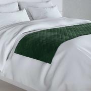 Narzuty - Narzuta hotelowa bieżnik Velvet 60x200cm, butelkowa zieleń, 60 x 200 cm, Velvet - miniaturka - grafika 1
