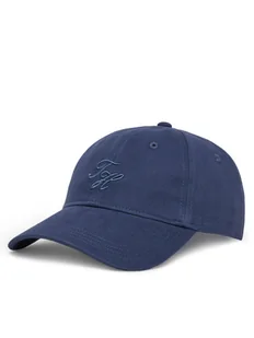 Tommy Hilfiger Czapka z daszkiem Embroidered Cap AW0AW17489 Granatowy - Czapki damskie - miniaturka - grafika 1