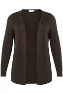 Swetry damskie - Kaffe Curve Plus Size damski otwarty kardigan długie rękawy regularny krój damski, Java, L duże rozmiary - miniaturka - grafika 1