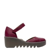 Sandały damskie - Sandały damskie Fly London BISO 305 skórzane czerwony P501305024 - miniaturka - grafika 1