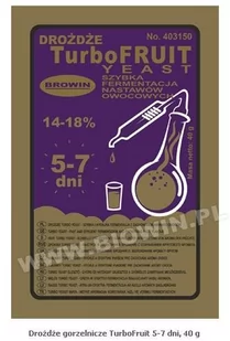 Browin Drożdże Turbo - do szybkiej fermentacji 5-7 dni 45g, marki drtb5owo - Domowy wyrób alkoholu - miniaturka - grafika 1