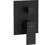 Baterie umywalkowe - Sapho - Bateria prysznicowa podtynkowa CUBEMIX czarny mat - miniaturka - grafika 1