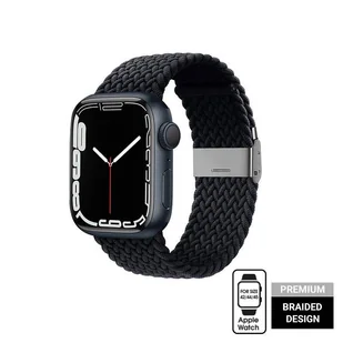 Crong Wave Band – Pleciony pasek do Apple Watch 42/44/45 mm (grafitowy) - Akcesoria do smartwatchy - miniaturka - grafika 1