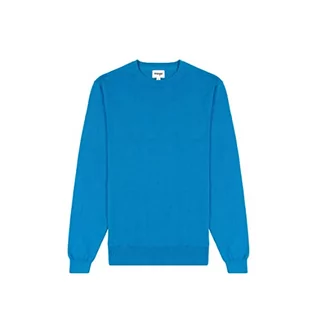 Bluzy męskie - Wrangler Męska bluza z dzianiny Crewneck Knit, DEEP Water, L, Deep Water, L - grafika 1