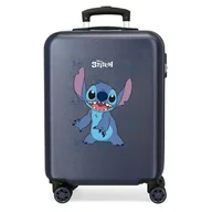 Moda i Uroda OUTLET - Joumma Disney Happy Stitch Kabina Walizka Niebieski 38x55x20 cms Sztywne ABS Zamknięcie kombinowane boczne 35L 2 kg 4 Podwójne Koła Bagaż Ręczny, niebieski, Walizka kabinowa - miniaturka - grafika 1