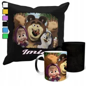 Gadżety dla niej i dla niego - ZESTAW KUBEK MAGICZNY + POSZEWKA Z PODUSZKĄ- KUBUŚ PUCHATEK PREZENT + IMIĘ - miniaturka - grafika 1
