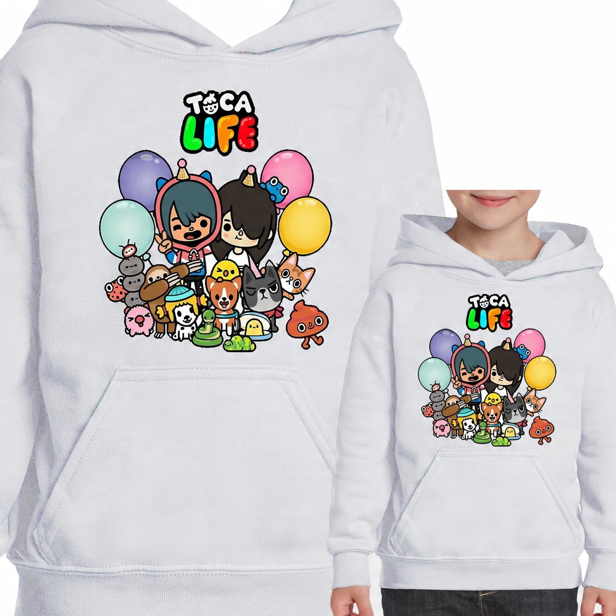 TOCA BOCA BLUZA DZIECIĘCA Z KAPTUREM NADRUK LIFE WORLD 152 3420 PREMIUM