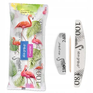 Aba Group Pilnik do Paznokci 100/180 + Mini Polerka + Patyczek Drewniany Zestaw 4 do Manicure ALLYOUNEED - Akcesoria do paznokci - miniaturka - grafika 1