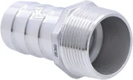 Łączniki, trójniki, kształtki - Końcówka do węża ze stali nierdzewnej 1 1/4" x 33mm - miniaturka - grafika 1