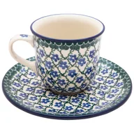 Filiżanki - FILIŻANKA do herbaty kawy 180 ml ze spodkiem - Ceramika Artystyczna Bolesławiec - miniaturka - grafika 1