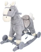 Skoczki dla dzieci - Konik na biegunach Siwek z kołami - miniaturka - grafika 1