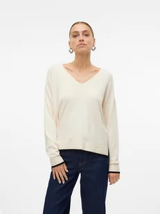 Vero Moda Sweter w kolorze kremowym - Swetry damskie - miniaturka - grafika 1