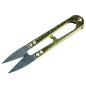 Nożyczki krawieckie - Nożyczki nożyce krawieckie OBCINACZ do nitek metalowe 10,6cm złote - miniaturka - grafika 1