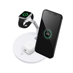 OEM Ładowarka Indukcyjna Qi 3w1 25w X970 Wspiera Ładowanie Z Magsafe Biała - Stacje dokujące do telefonów - miniaturka - grafika 1