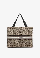 Torebki damskie - Brązowa Prostokątna Torebka Shopperka z Zapięciem na Suwak Salaniela - miniaturka - grafika 1