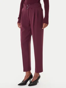 BOSS Spodnie materiałowe Tapiah 50490037 Fioletowy Regular Fit - Spodnie damskie - miniaturka - grafika 1