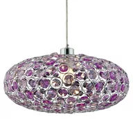 Lampy sufitowe - Candellux Zwis kryształowa LAMPA wisząca OPRAWA nowoczesna CRISTY 31-92635 chrom Fioletowy - miniaturka - grafika 1