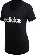 Koszulki i topy damskie - Adidas Koszulka damska Essentials Linear Slim Tee czarna r. XS DP2361 - miniaturka - grafika 1