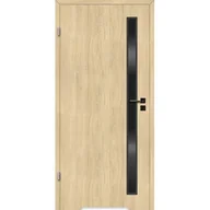 Drzwi wewnętrzne - Skrzydło drzwiowe 60L pokojowe dąb amber lakierowane vega + podcięcie wentylacyjne + zamek blokada lewe - miniaturka - grafika 1