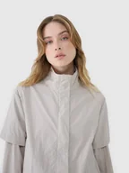 Kurtki damskie - 4F Kurtka przejściowa damska - beżowa L - miniaturka - grafika 1