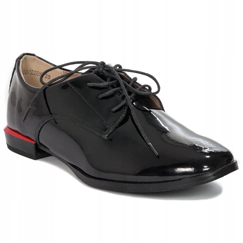 Filippo Półbuty oxfordy damskie skóra lakierowane czarne DP4188/22 BK r.40