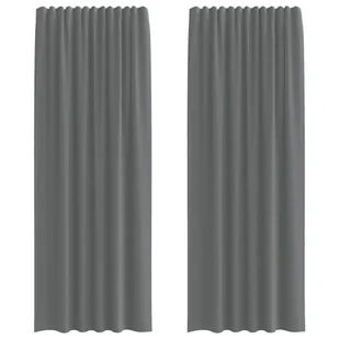 vidaXL Zasłony woalowe z kieszeniami na drążek 2 szt. Ciemnoszary - Zasłony vidaXL Zasłony woalowe z kieszeniami na drążek 2 szt. Ciemnoszary - Zasłony - miniaturka - grafika 1