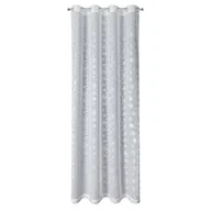 Firany - Firana świąteczna na przelotkach Snow biało-srebrna 140 x 250 cm - miniaturka - grafika 1