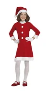 Stroje karnawałowe - Strój Mikołajka Czerwona Sukienka-146 - miniaturka - grafika 1