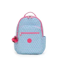 Plecaki - Kipling Seoul, Duży Plecak, 20.5 x 35 x 44 cm, Dreamy Geo C (Niebieski) - miniaturka - grafika 1