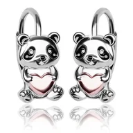 Biżuteria dla dzieci - Kolczyki srebrne Miś Panda dla dziewczynki dziecka angielskie 925 Golden Rose - miniaturka - grafika 1