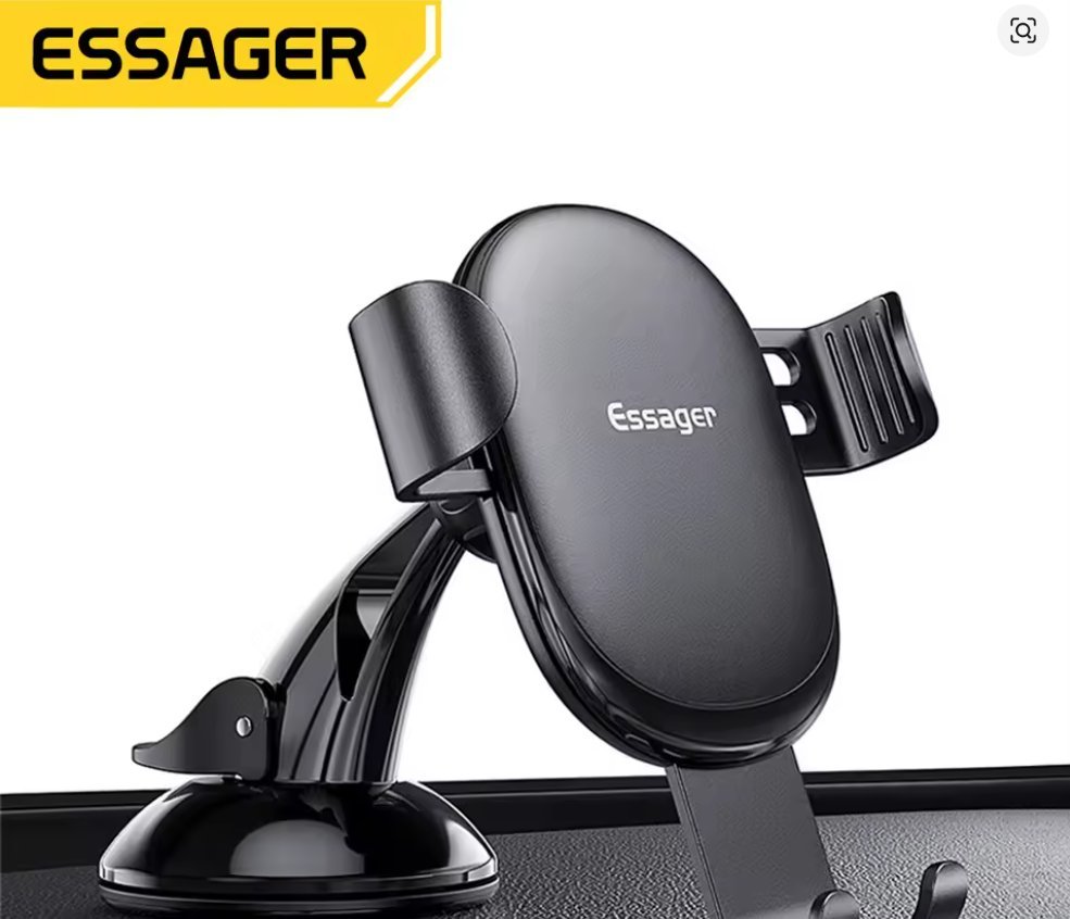 Uchwyt samochodowy Essager Gravity do telefonu - iPhone'a 13 12, Xiaomi, Huawei, Samsung, Oneplus - czarny