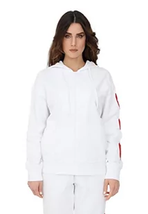 Love Moschino Zippered Regular Fit Bluza damska, Optyczna biel, 40 - Bluzy damskie - miniaturka - grafika 1