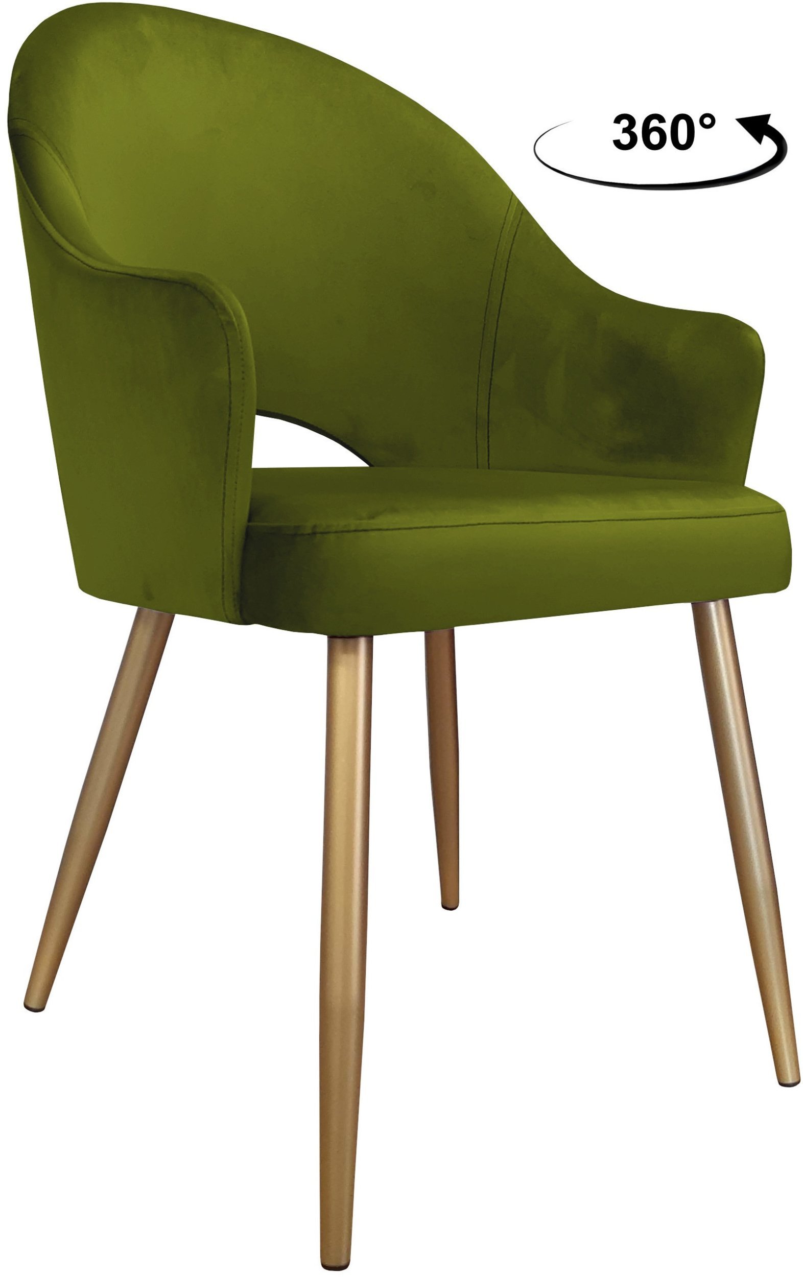 Krzesło obrotowe Velvet podstawa złota BL75