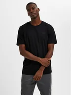 Koszulki męskie - Selected Homme T-Shirt Aspen 16087858 Czarny Regular Fit - miniaturka - grafika 1