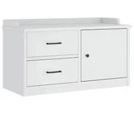 Ławki do przedpokoju - Szafka z siedziskiem biała H3-A74 - miniaturka - grafika 1