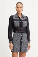 Koszule damskie - Morgan koszula damska kolor granatowy regular z kołnierzykiem klasycznym COSCAR - miniaturka - grafika 1