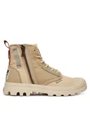 Botki damskie - Palladium Trapery Pampadetroitzip Su 94612-221-M Beżowy - miniaturka - grafika 1